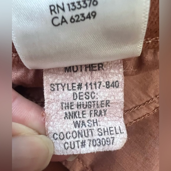 MOTHER The Hustler Ankle Fray in Coconut Shell size 24 - Picture 10 of 11